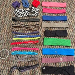 Colorful Headband Variety Bundle & Scrunchies with round organizer